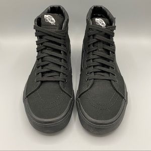 Vans black out high top sneakers